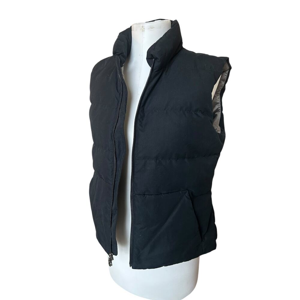 Vintage Y2K Eddie Bauer Down Navy Blue Puffer Vest Women's sz M Cozy Gorpcore